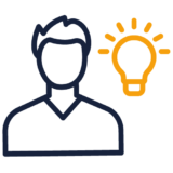 Icon Softwareentwicklung Idee als IT-Lösung für Unternehmen