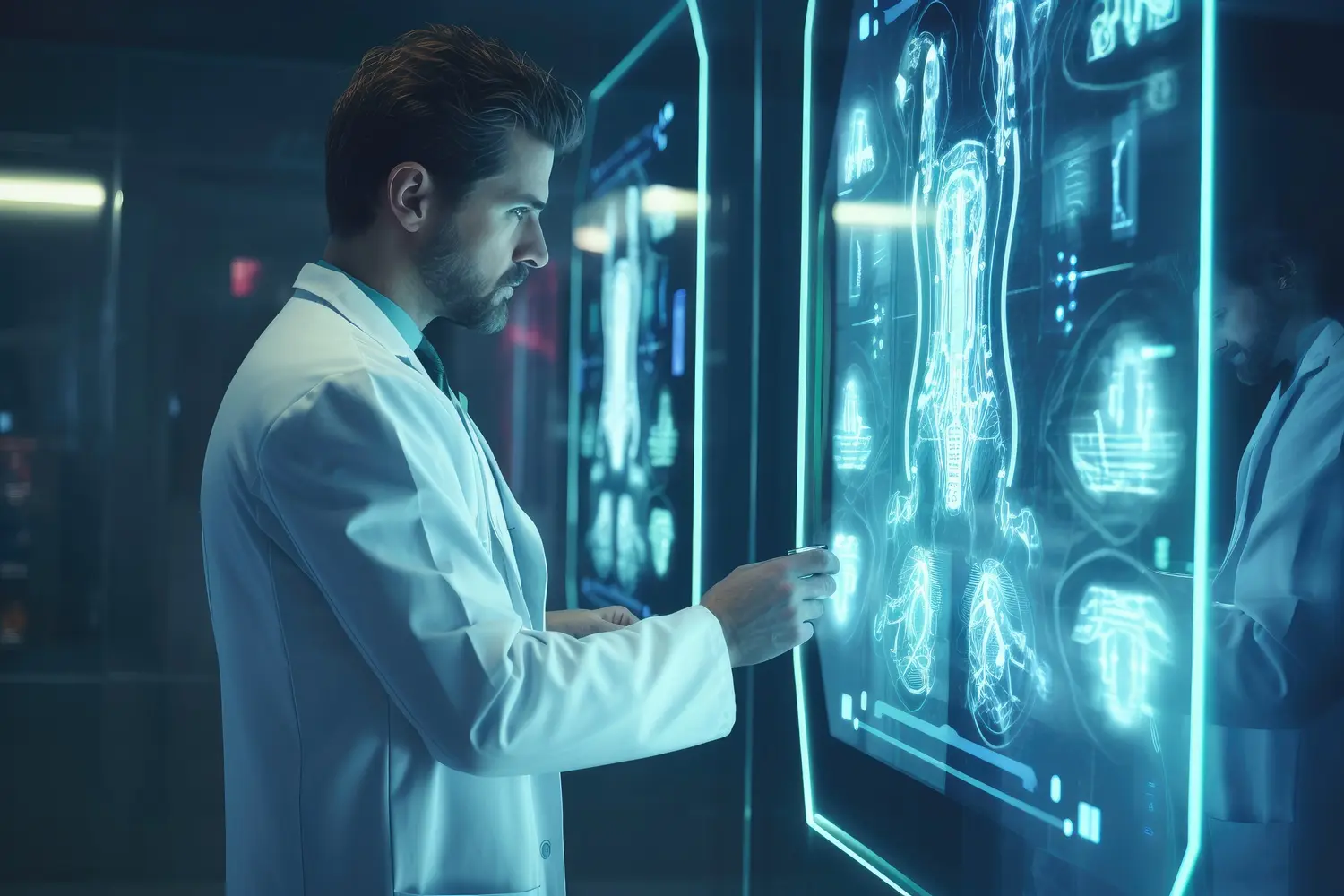 doktor-aus-dem-zukunftskonzept Visualisierung KI im Unternehmen