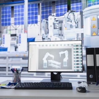 Darstellung technischer Bauteile auf einem modernen Display